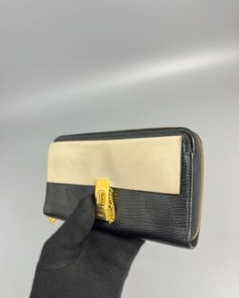 Colorblock Pattern Continental Wallet