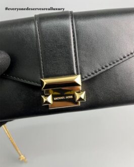 Whitney Envelope Chain Wristlet Wallet Black